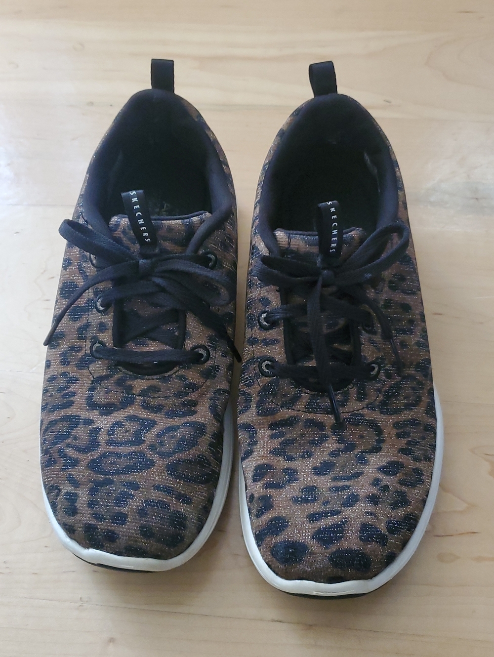 Skechers Women's Sketch LabPrint Knit Sneakers - Brown Black 8.5